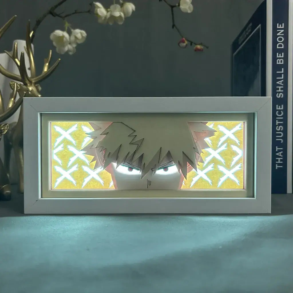 Katsuki Bakugo GlowFrame - My Hero Academia - Framed Wall Art by Zyko