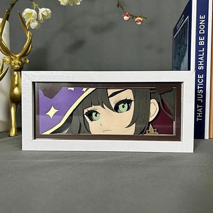 Mona GlowFrame - Genshin Impact - Framed Wall Art by Zyko