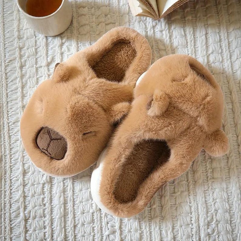 Comfortable Slippers Capybara Plush