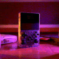 Player holding retro gaming handheld, portable gaming gift for gamers and hobbyist