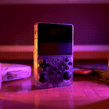 Player holding retro gaming handheld, portable gaming gift for gamers and hobbyist