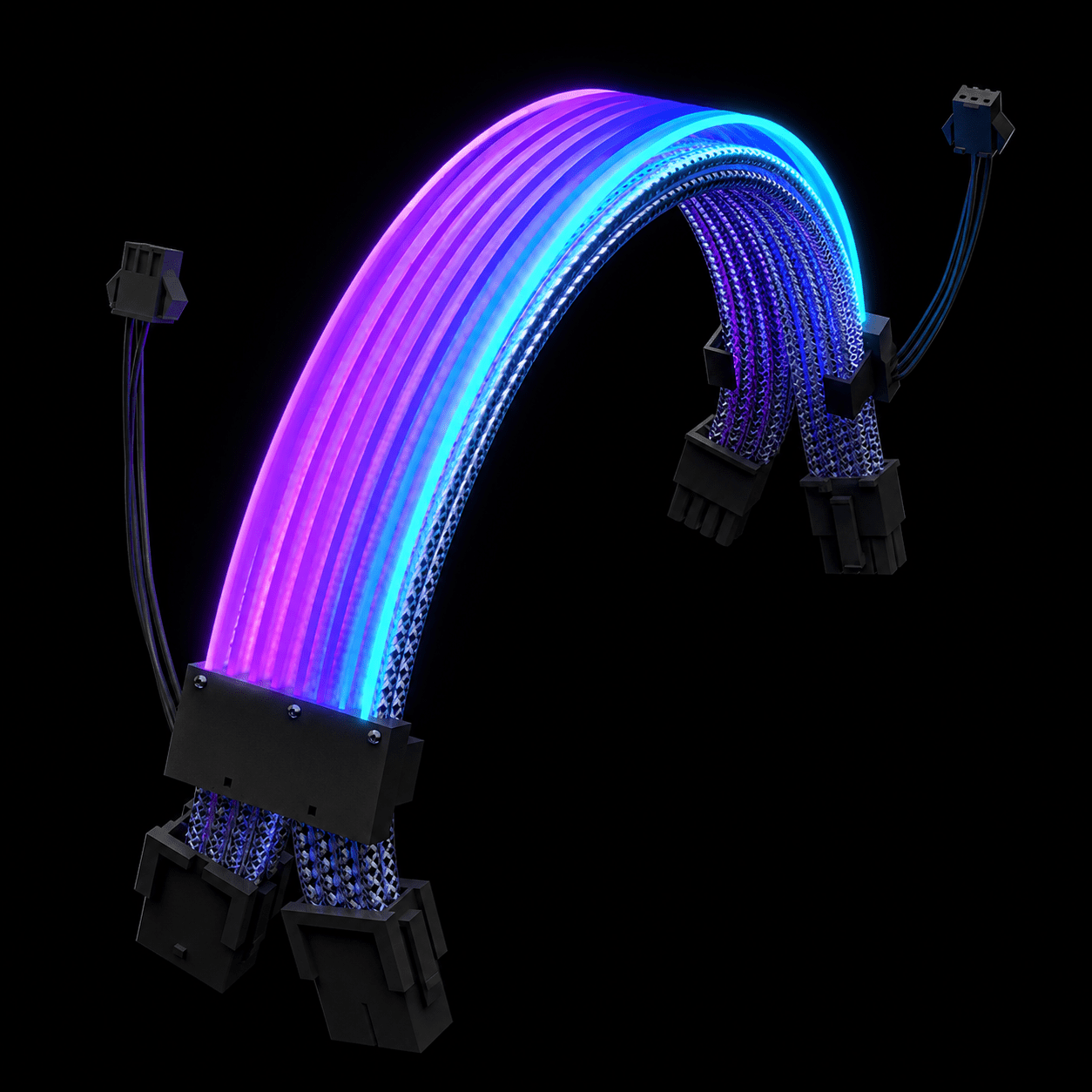 Zyko RGB Dual 8-Pin GPU Cable Extension - Zyko -