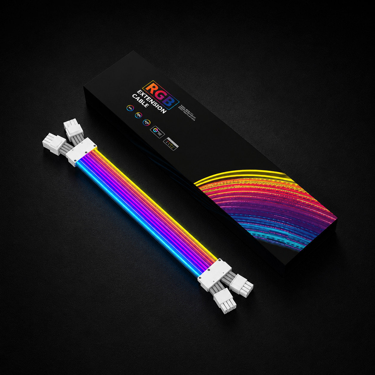 Zyko RGB Dual 8-Pin GPU Cable Extension - Zyko -