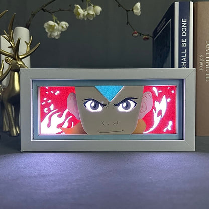 Aang GlowFrame - Avatar: The Last Airbender - Framed Wall Art by Zyko 