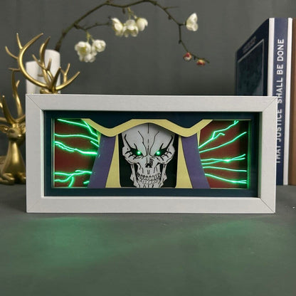 Ainz Ooal Gown GlowFrame - Overlord - Framed Wall Art by Zyko 