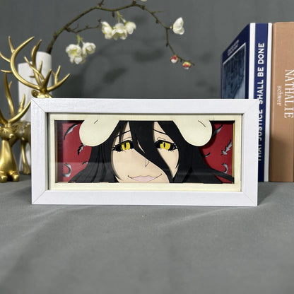 Albedo GlowFrame - Overlord - Framed Wall Art by Zyko 