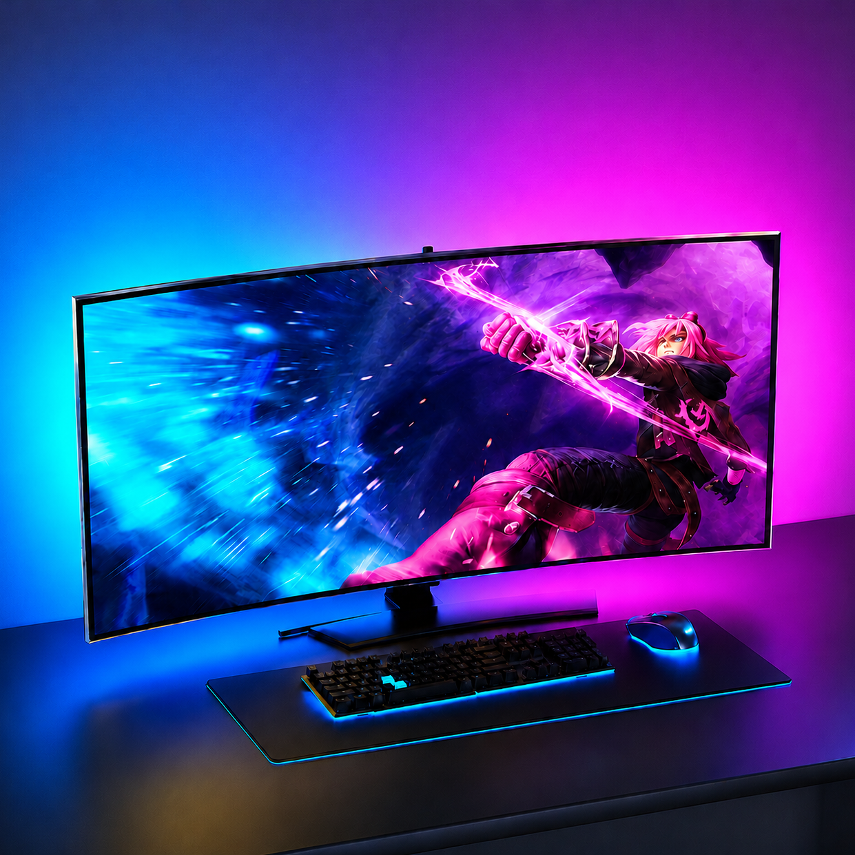 Atmos Reactive monitor and tv lighting for gaming rooms, kliving rooms and enjoying cozy family nights