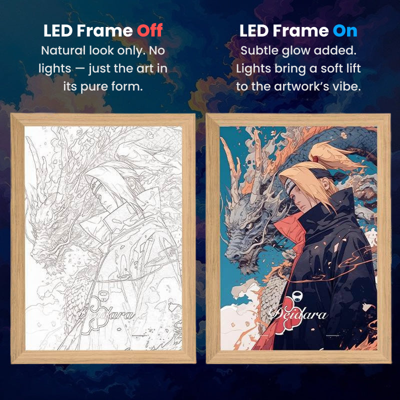 Deidara, LumiFrame: Naruto Series - Framed Wall Art by Zyko 
