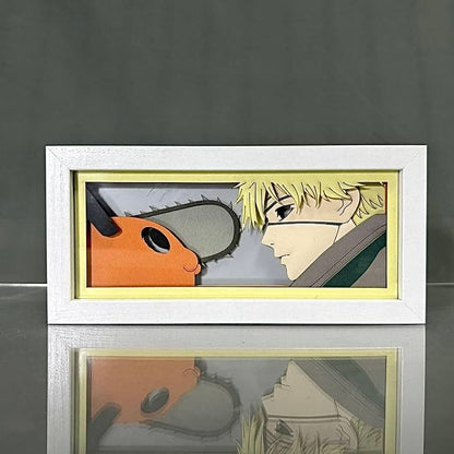 Denji GlowFrame - Chainsaw Man - Framed Wall Art by Zyko 