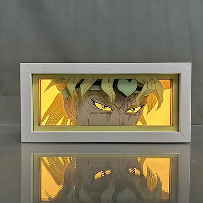 Dio Brando GlowFrame - JoJo's Bizarre Adventure - Framed Wall Art by Zyko 