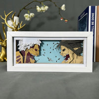 Eren Yaeger GlowFrame - Attack on Titan Fight Scene - Framed Wall Art by Zyko 