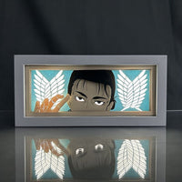 Eren Yeager GlowFrame - Attack on Titan - Framed Wall Art by Zyko 