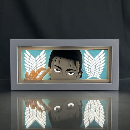 Eren Yeager GlowFrame - Attack on Titan - Framed Wall Art by Zyko 