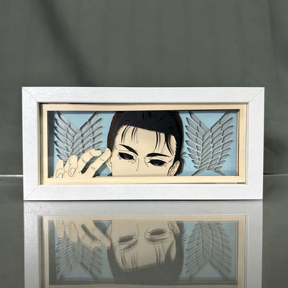 Eren Yeager GlowFrame - Attack on Titan - Framed Wall Art by Zyko 