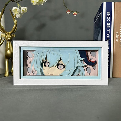 Ganyu GlowFrame - Genshin Impact - Framed Wall Art by Zyko 