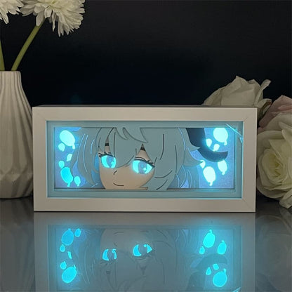 Ganyu GlowFrame - Genshin Impact - Framed Wall Art by Zyko 