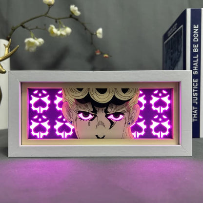 Giorno GlowFrame - JoJo's Bizarre Adventure - Framed Wall Art by Zyko 