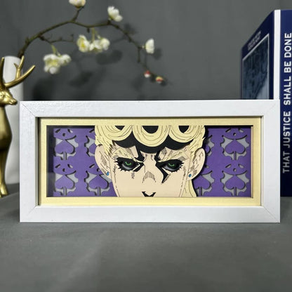 Giorno GlowFrame - JoJo's Bizarre Adventure - Framed Wall Art by Zyko 