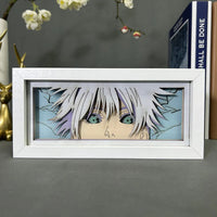 Gojo Satoru GlowFrame - Jujutsu Kaisen - Framed Wall Art by Zyko 