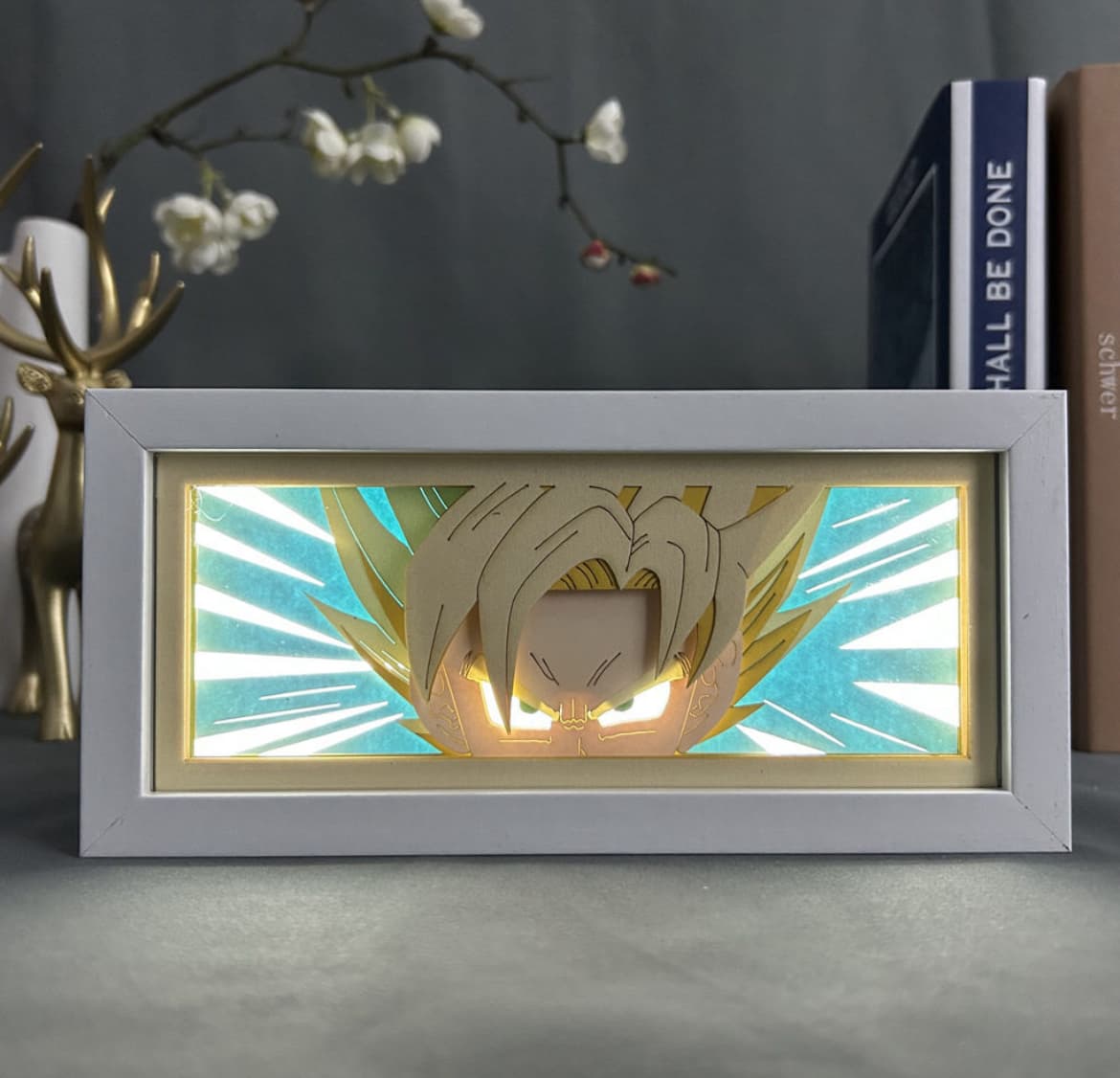Goku GlowFrame - Dragon Ball Z - Framed Wall Art by Zyko 