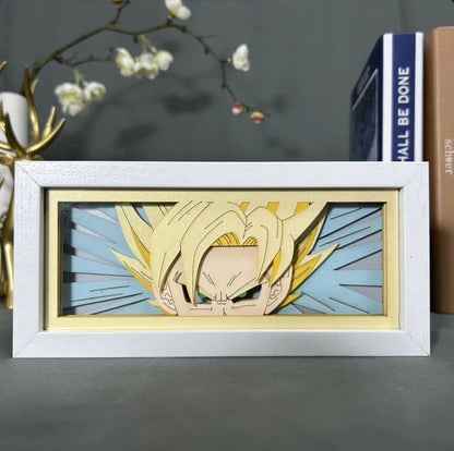 Goku GlowFrame - Dragon Ball Z - Framed Wall Art by Zyko 
