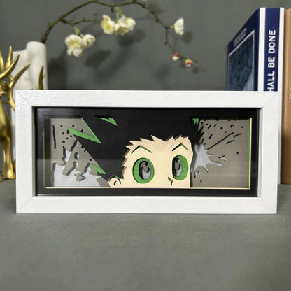 Gon Freecss GlowFrame - Hunter x Hunter - Framed Wall Art by Zyko 
