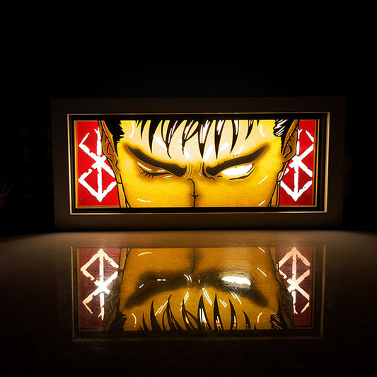 Guts GlowFrame - Berserk - Framed Wall Art by Zyko 