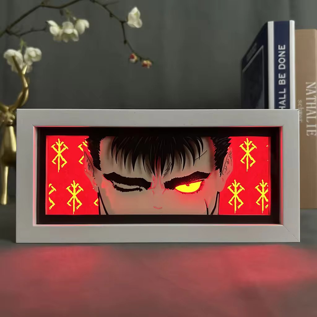 Guts GlowFrame - Berserk - Framed Wall Art by Zyko 
