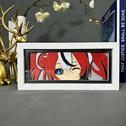 Hakos Baelz GlowFrame - Hololive - Framed Wall Art by Zyko 