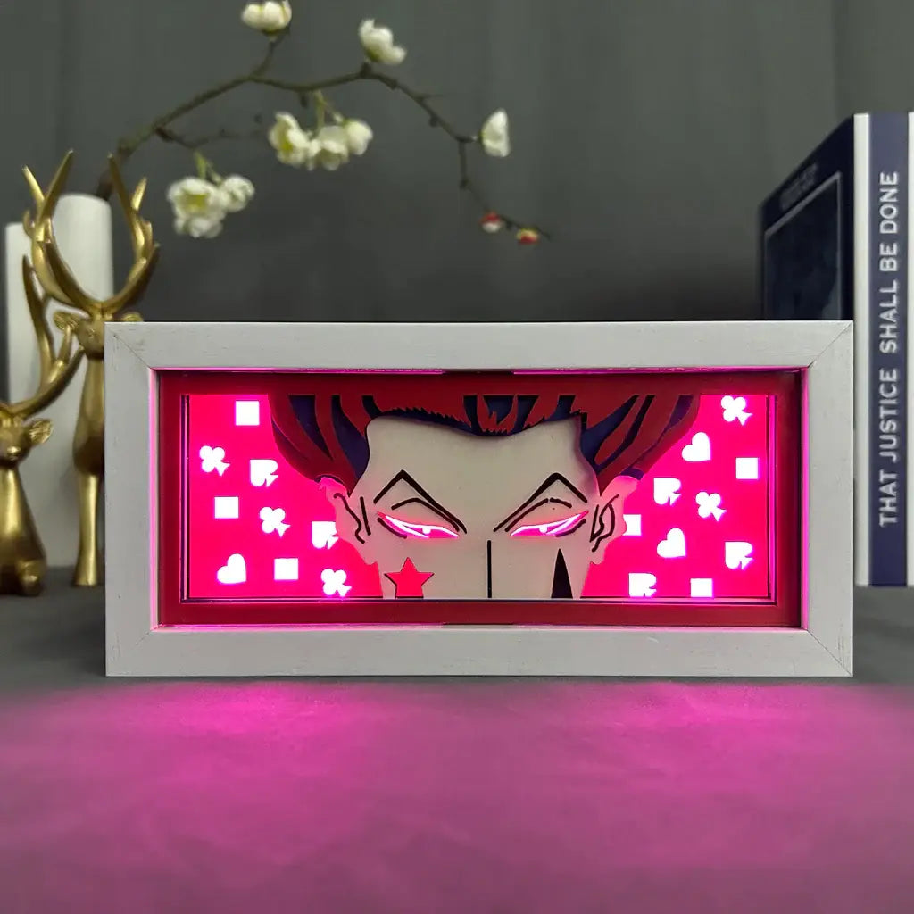 Hisoka GlowFrame - Hunter x Hunter - Framed Wall Art by Zyko 