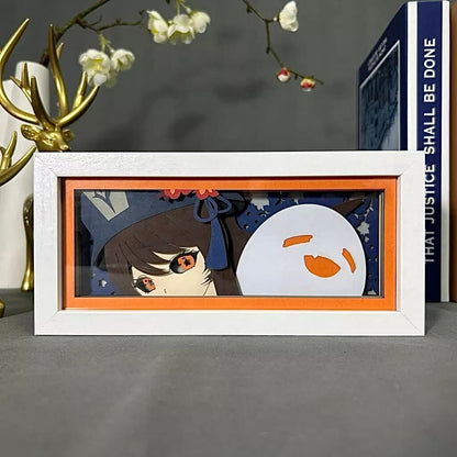 Hutao GlowFrame - Genshin Impact - Framed Wall Art by Zyko 