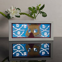 Inosuke GlowFrame - Demon Slayer - Framed Wall Art by Zyko 