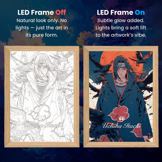 Itachi Uchiha, LumiFrame: Naruto Series - Framed Wall Art by Zyko 