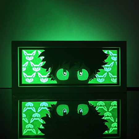 Izuku Midoriya GlowFrame - My Hero Academia - Framed Wall Art by Zyko 