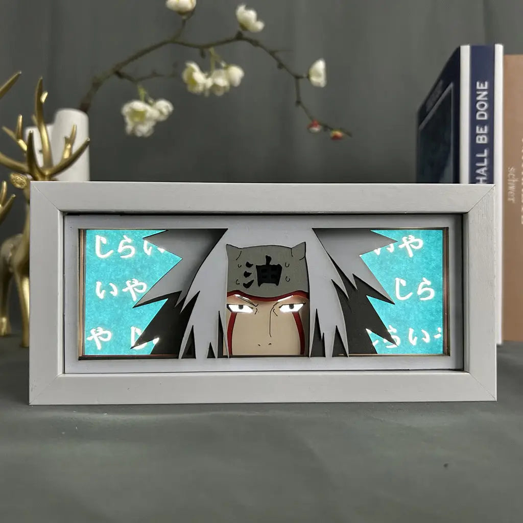 Jiraiya GlowFrame - Naruto - Framed Wall Art by Zyko 