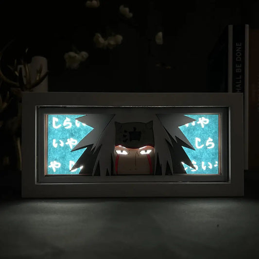 Jiraiya GlowFrame - Naruto - Framed Wall Art by Zyko 