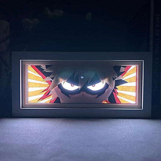 Katsuki Bakugo GlowFrame - My Hero Academia - Framed Wall Art by Zyko 