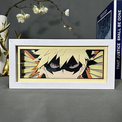 Katsuki Bakugo GlowFrame - My Hero Academia - Framed Wall Art by Zyko 