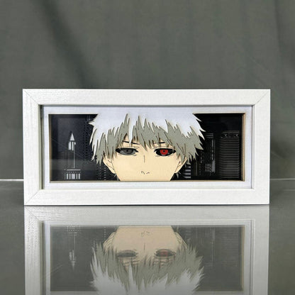 Ken Kaneki GlowFrame - Tokyo Ghoul - Framed Wall Art by Zyko 