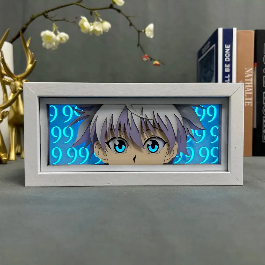 Killua Zoldyck GlowFrame - Hunter x Hunter - Framed Wall Art by Zyko 