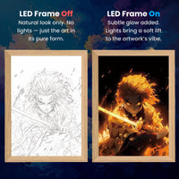 Kyōjurō Rengoku, LumiFrame: Naruto Series - Framed Wall Art by Zyko 