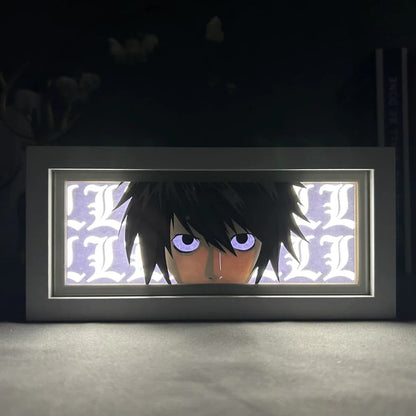 L GlowFrame - Death Note - Framed Wall Art by Zyko 