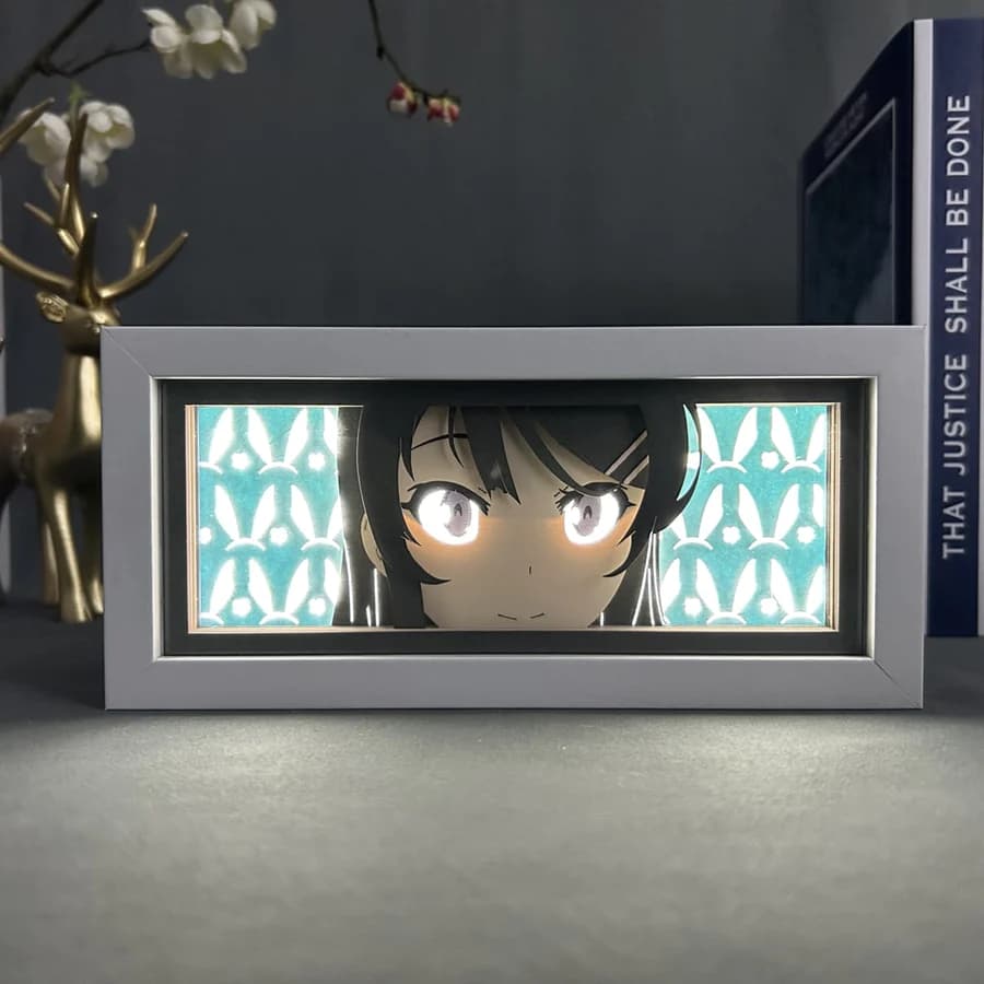 Mai Sakurajima GlowFrame - Rascal Does Not Dream - Framed Wall Art by Zyko 