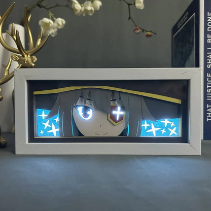 Megumin GlowFrame - KonoSuba - Framed Wall Art by Zyko 