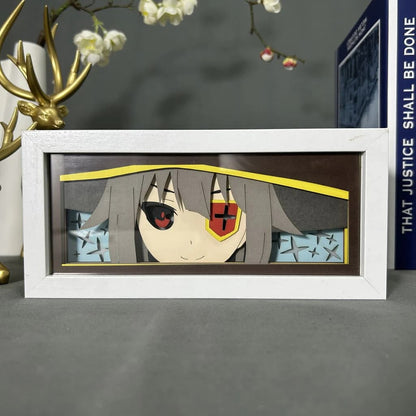Megumin GlowFrame - KonoSuba - Framed Wall Art by Zyko 