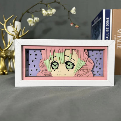 Mitsuri Kanroji GlowFrame - Demon Slayer: Kimetsu no Yaiba - Framed Wall Art by Zyko 