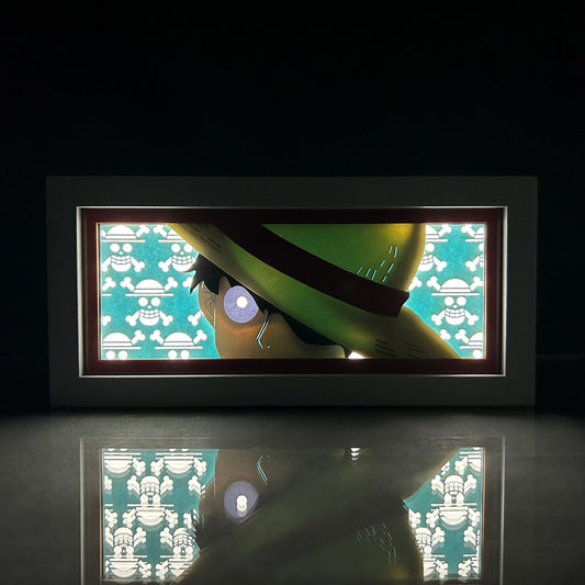 Monkey D. Luffy GlowFrame - One Piece - Framed Wall Art by Zyko 