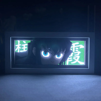 Muichiro Tokito GlowFrame - Demon Slayer: Kimetsu no Yaiba - Framed Wall Art by Zyko 
