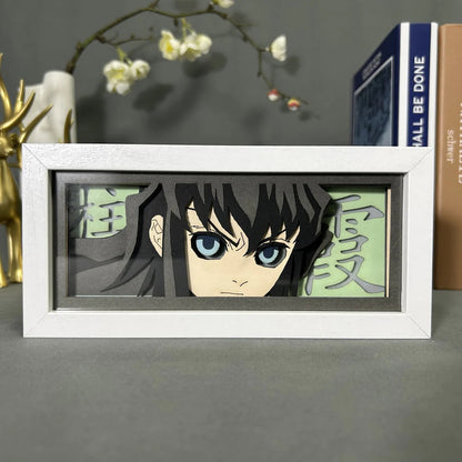 Muichiro Tokito GlowFrame - Demon Slayer: Kimetsu no Yaiba - Framed Wall Art by Zyko 