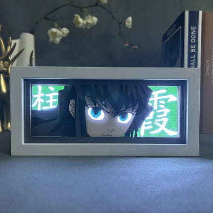 Muichiro Tokito GlowFrame - Demon Slayer: Kimetsu no Yaiba - Framed Wall Art by Zyko 